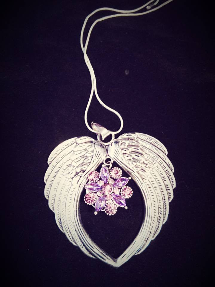 HOT NEW SNAP AND SWITCH Angel wing Pendant with 5 18mm Snaps