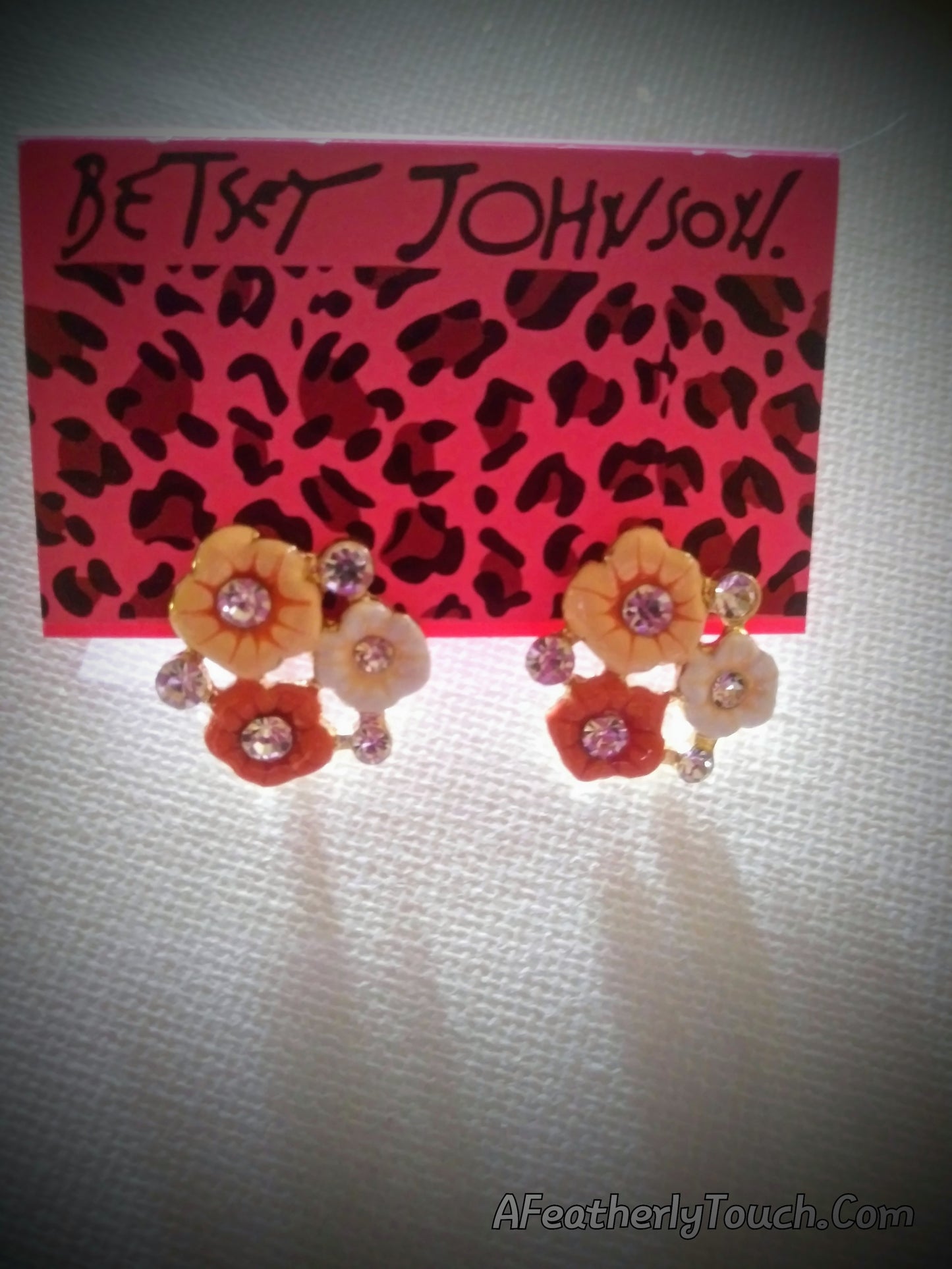 Betsey Johnson crystal rhinestone butterflies