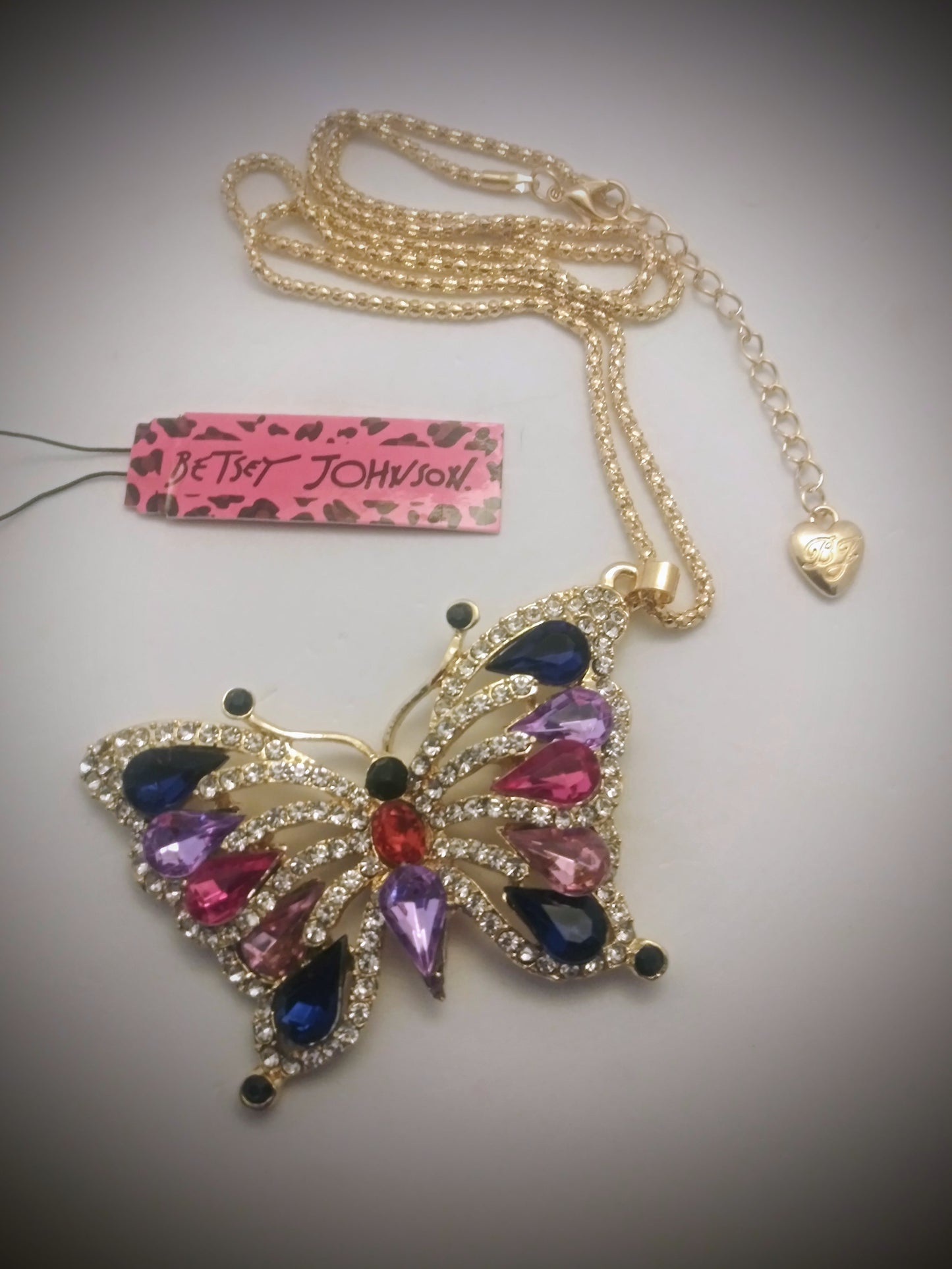Elegant Betsey Johnson Butterfly Pendant