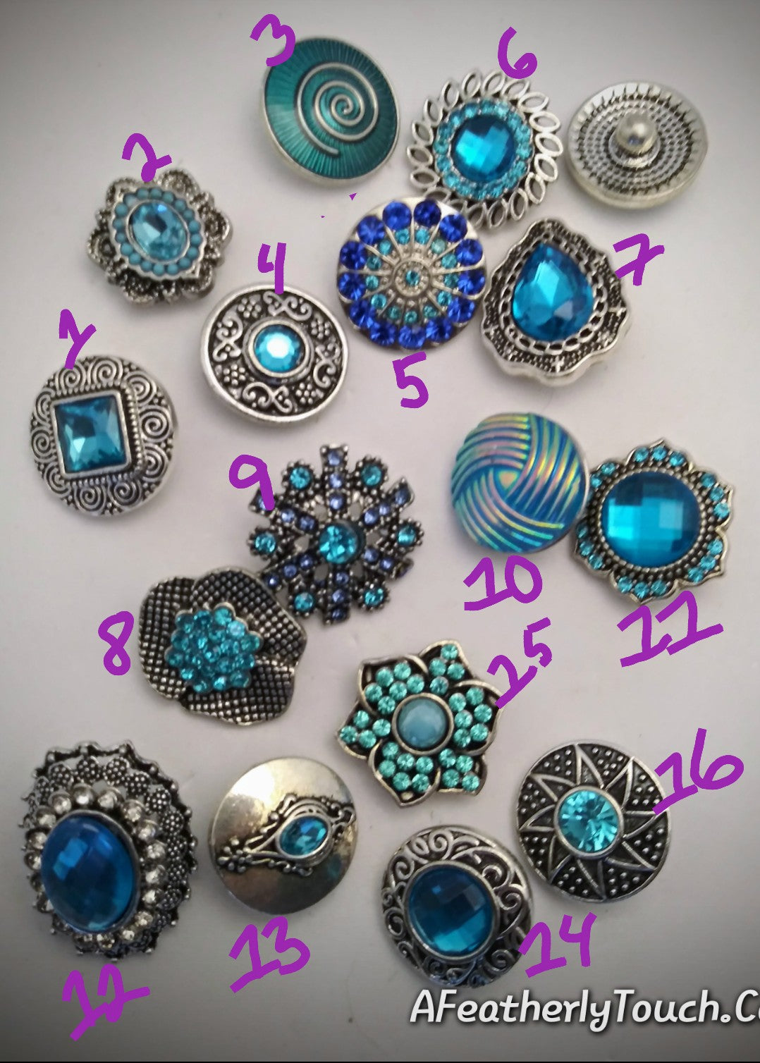 A variety of snaps 18mm noosa snaps