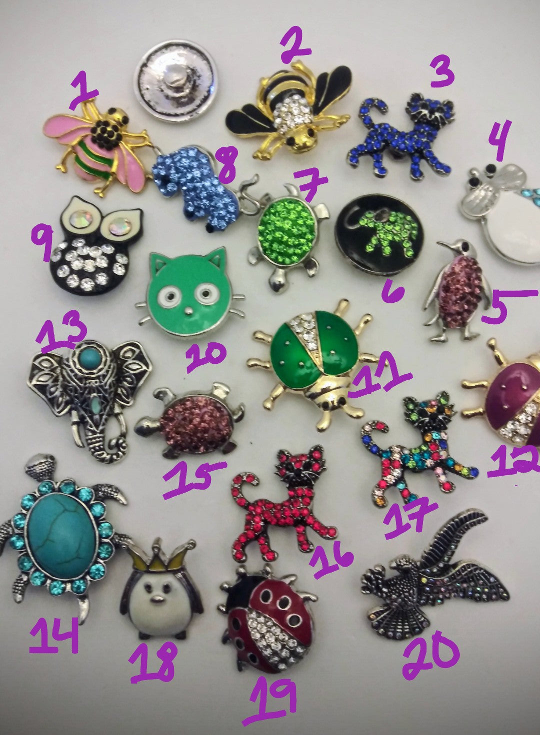 A variety of snaps 18mm noosa snaps