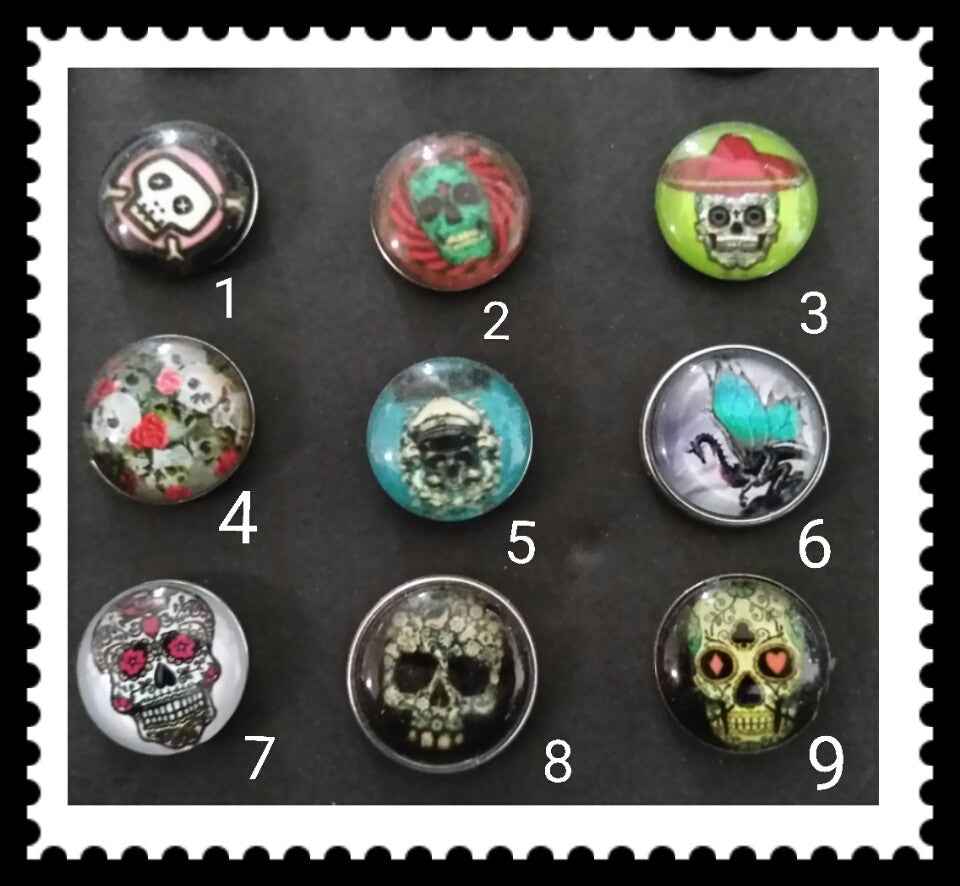 18mm skull snaps for snap it switch it jewelry