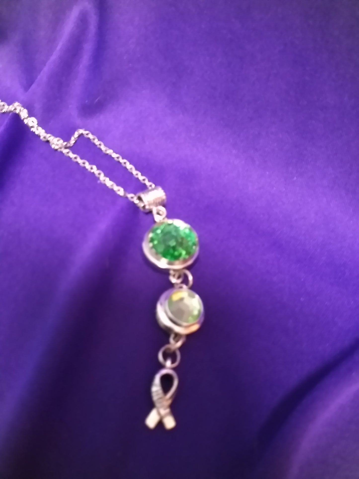 Awareness snap n switch necklace