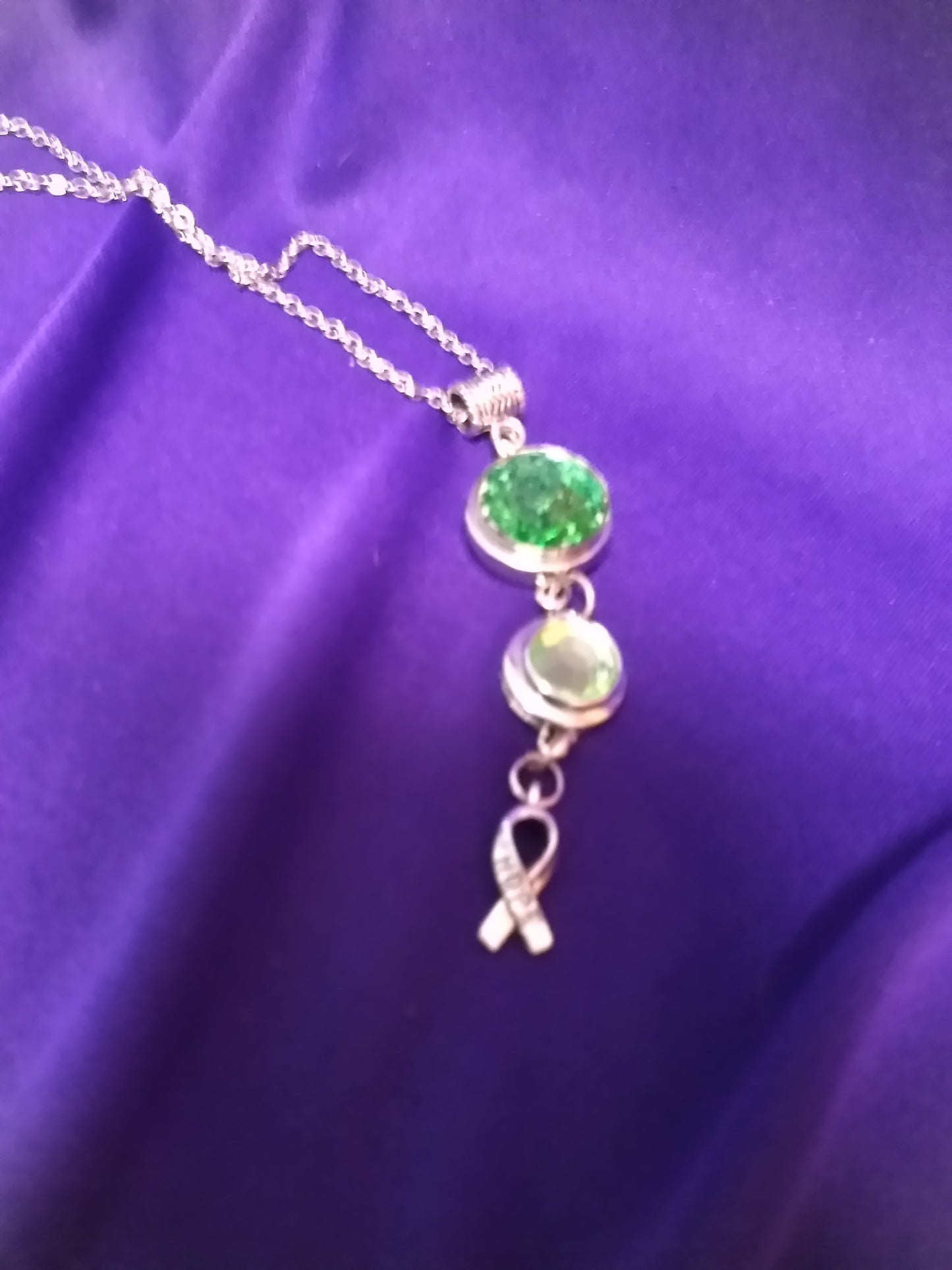 Awareness snap n switch necklace