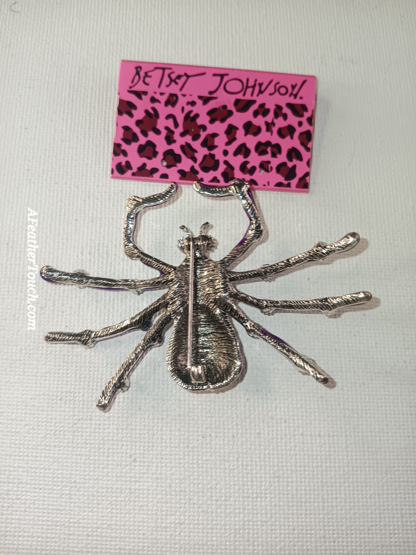 Betsey Johnson Whimsical Bejeweled Gothic Spider Brooch