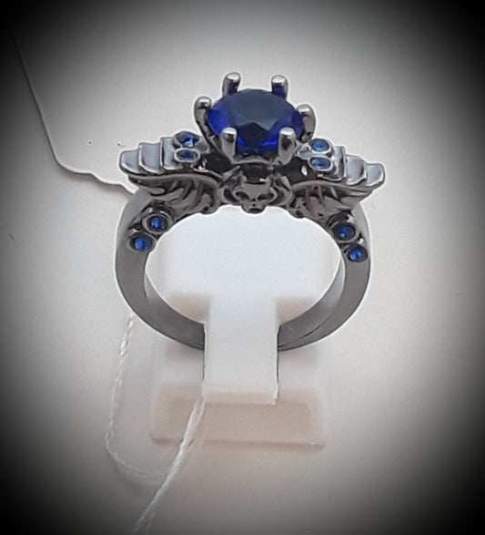Angel wings and skull ring size 7