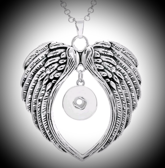 Angel wings18mm noosa snap pendant