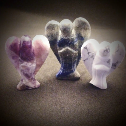 Crystal Angels lapis, amythist, and howlite